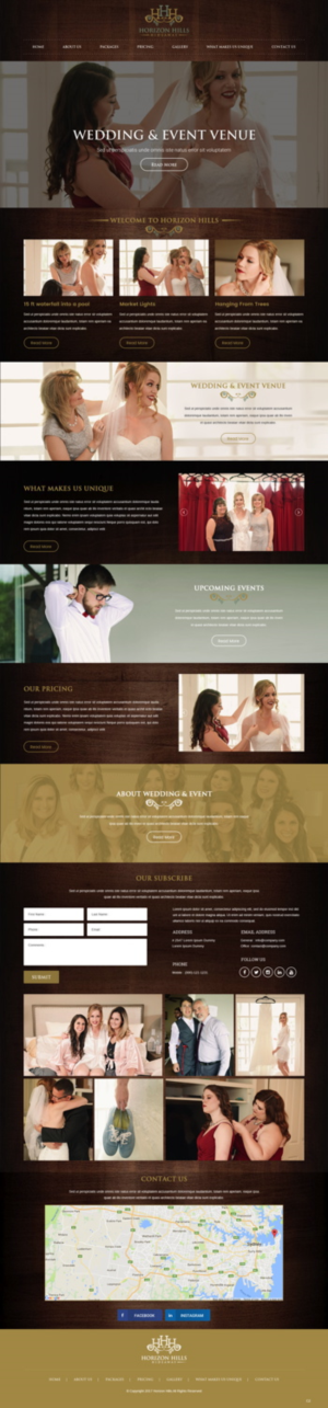 Horizon Hills Hideaway Wedding and Event Venue | Squarespace Design by pb