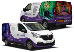 Wedding Vehical Wrap - dance floor, lighting, letter hire - 2 vans | Car Wrap Design by Impressive Sol