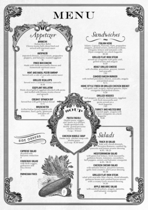 Menu Design by mrmrnjr