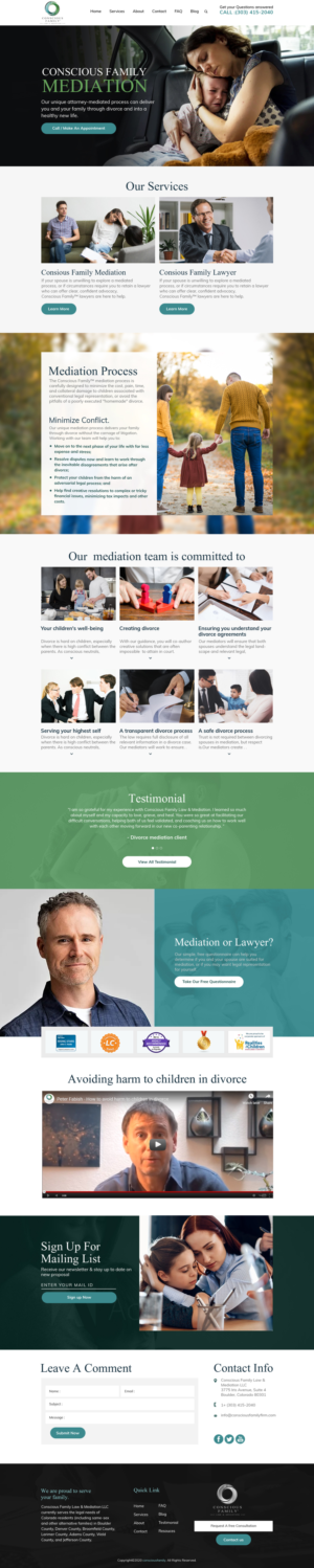 Conscious Family Law Firm Website Renovation  | Squarespace Design by sai.designer87